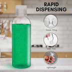6 Pack Travel Bottles - Travel Containers for Toiletries - TSA Approved Size - Refillable Empty Plastic Bottles with 2 Labels, Funnels & Carry Bag - For Shampoo, Lotion, Conditioner, Sanitizer - 3.4oz