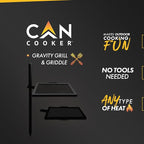 GameMaker Open Fire Cooking Grill – Portable Campfire Grill for Open Flame Cooking, Firepits, Outdoor Fire Rings & Camping – Heavy-Duty, Easy Setup & Adjustable Height