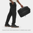 NOMATIC 20L Travel Pack - Water Resistant Laptop Bag - TSA-Ready Expandable Backpack (Black)