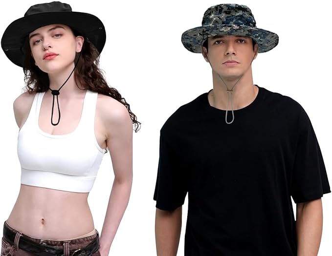 Sun Hats for Men Women Bucket Hat UPF 50+ Boonie Hat Foldable UV Protection Hiking Beach Fishing Summer Safari
