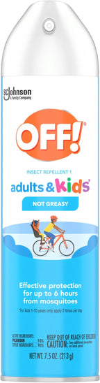 OFF! Insect Repellent Aerosol for Adults & Kids, Fragrance-Free Bug Spray for Everyday Protection from Mosquitoes and Ticks, 7.5 Oz