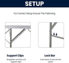 BTEXPERT Set of 2, White 5 Ft 60inch Round Plastic Folding Table Commercial Portable for Banquet Dining Wedding Party Events Home Kitchen Patio Backyard Indoor Outdoor