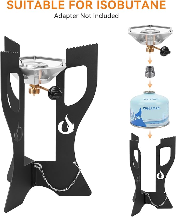 ONLYFIRE Portable Camping Stove with Storage Bag, Outdoor Propane Gas Stove for Picnic, Tailgating, Car Travel, Patio, RV Trip, Detachable Camp Stove GS354