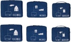 Packing Cubes Set Travel Luggage Organizers Suitcase Lightweight Accessories Navy Blue