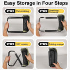 Folding Camping Stools, Portable Collapsible Fishing Stool, Lightweight Compact Foldable Chair for Outdoor Hiking Travel Picnic (Black)