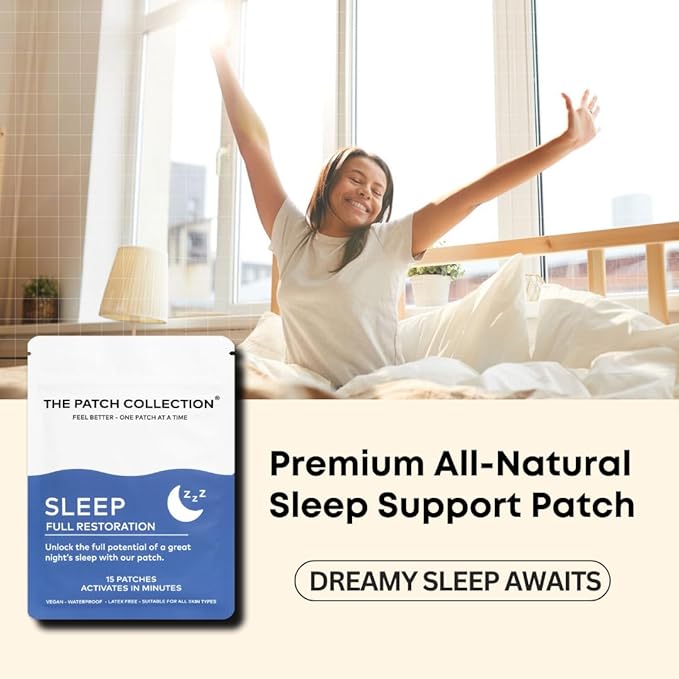 The Patch Collection® - Deep Sleep Aid Patches | Melatonin, Valerian Root, Passion Flower, Magnesium for Nighttime Support | Vegan Friendly Waterproof Patch, Latex Free (Pack of 15)
