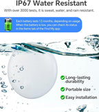 Air Tracker Tag IP67 Waterproof Bluetooth Tracker, Keychain Finder, Item Locator for Bags, Backpacks, Luggage, Pets, Wallets (Android Only White-4)