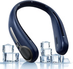 Portable Neck Fan,Hands Free Personal Wearable Bladeless Fan,6000mAh USB Rechargeable,360° Cooling,LED Display,4-Speeds,Birthday Gifts for Men Women Dad Mom,Outdoor Indoor Travel Camping (Blue)