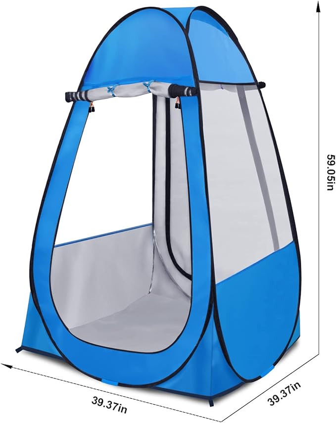 Pop Up Tent, Clear Outdoor Tents Sports Fishing, Rainproof and Windproof Beach Camping, Lightweight and Sturdy, Easy Set Up, UPF 50+ Portable Folding 39" x 64"