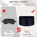 Mulberry Silk Sleep Mask – 100% Silk Sleep Masks for Women, Anti-Wrinkle, Light Blocking Eye Cover, Adjustable for Travel & Beauty (Navy)