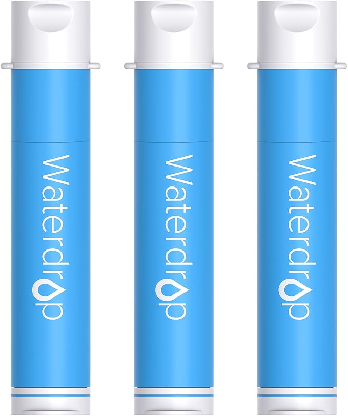 Waterdrop Gravity Water Filter Straw, Camping Water Filtration System, Water Purifier Survival for Travel, Backpacking and Emergency Preparedness, 1.5 gal Bag, 0.1 Micron, 5 Stage Filtration, Blue