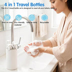 4 in 1 Travel Dispenser Bottle, 4-in-1 Refillable Travel Dispenser Bottles, 4 Pack 30ML Travel Bottles for Toiletries, 2026 New Portable Travel Containers for Shampoo Lotion Conditioner (Green)