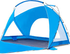 Beach Tent, Portable Sun Shelter for 2/3/4/6-8 Person with UPF 50+ UV Protection, Easy Setup Waterproof Beach Shade Canopy Cabana for Family Outdoor and Picnics, Fishing with Carrying Bag