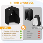 EAGLE PEAK Flex Ultra Compact 5x5 Pop-up Canopy, Sun Shelter, Changing Room, Portable Privacy Canopy Cabana for Pool, Fashion Photoshoots, or Camping, Black