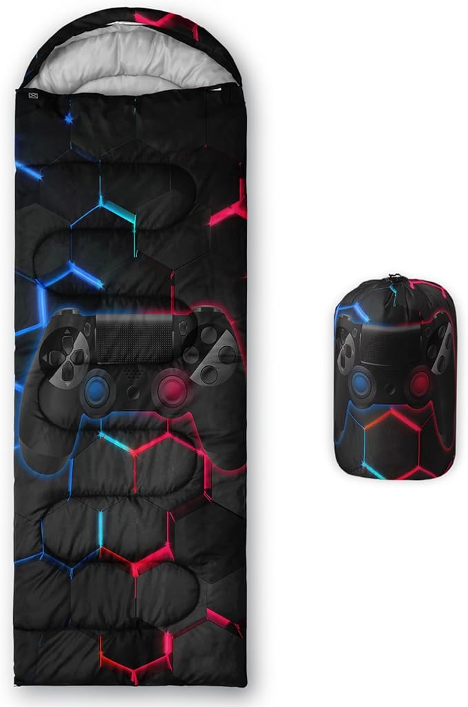 Axolotl Unicorn Sleeping Bag for Kids Boys Girls–Lightweight Warm Cold Weather Sleeping Bags,Waterproof Portable Sleeping Bag with Compression Sack for Camping Backpacking Outdoor Indoor