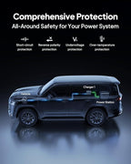 BLUETTI AC70 Solar Generator with Charger 1 (Ships Separately), 768Wh LFP Backup, 560W Alternator, DC-DC Charger for Portable Power Station, 2H Full Charge via Car, for Road Trips, Off-grid Use