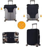 Travel Luggage Cover Protector, Gold Blue Abstract Marble Washable Elastic Baggage Cover Anti-scratch Double-sided with Zipper Closure for Wheeled Suitcase Fits 18-21 Inch Luggage