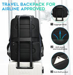FUTURE AESTHETICS Business Smart Backpack Waterproof for women,men,Fight Approved Durable Backpack suitable as overnight and travel backpack (Blue)