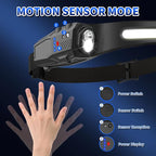 Headlamp Rechargeable 4Pack, 230° Wide Beam Head Lamp, LED Headlamp with Motion Sensor, 7Mode Head Lights for Forehead, Bright Headlamps for Adults, Red Light Headlight, Hard Hat Light, Camping Gear