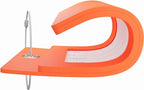 Gostwo 2 Pack Luggage Tags for Suitcases, 26 Initial Letter Travel Luggage Baggage Identification Labels ID Tag Fully Bendable Tags with Stainless Steel Loop (Orange) (Letter F)