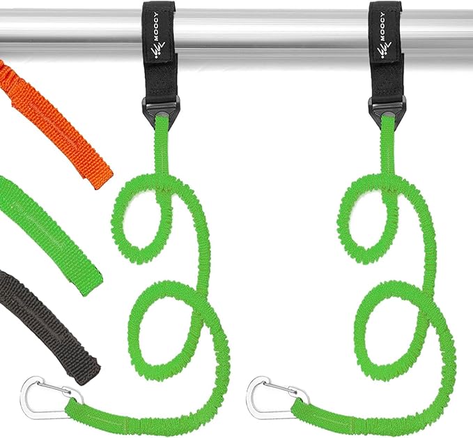 Kayak Paddle Leash Kayak Rod Leash Kayak Paddle Lanyard Stretchable Coiled Lanyard Leash Kayak Fishing Accessories for Kayak and Paddles