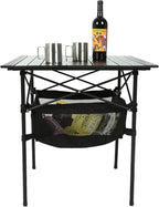 ROCK CLOUD Portable Camping Table Aluminum Folding Camp Table Lightweight Outdoor for Camping Hiking Picnic Backpacking, 28” x 28”
