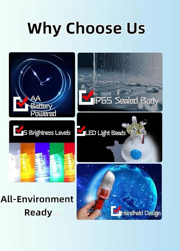 2PCS 2025 Upgraded Marine Flares Coast Guard Approved Ocean, Waterproof Marine Flares Coast Guard Approved, LED Marine Emergency Signals Fishing Boat Safety Kit, Life Raft (Blue)