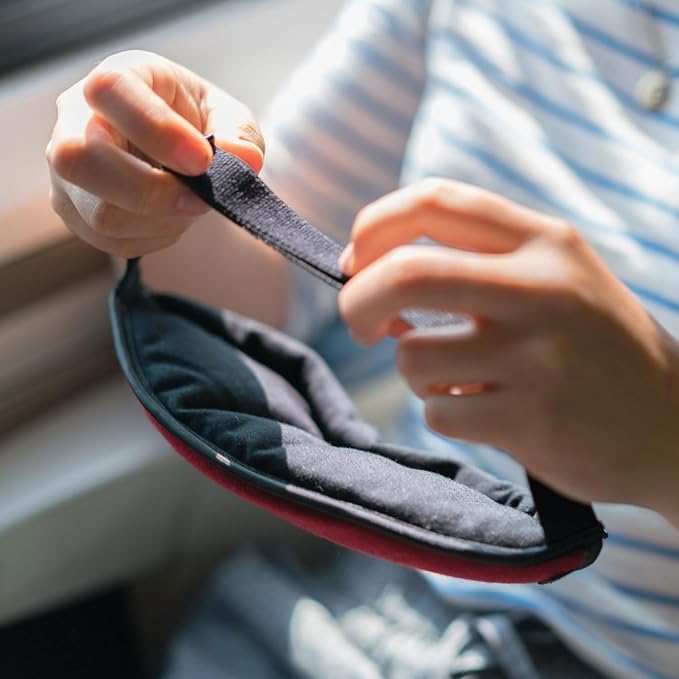 Lewis N. Clark Comfort Eye Mask + Sleep Aid to Block Light for Travel, Airplane, Hotel, Airport, Insomnia + Headache Relief with Adjustable Straps, 2 pack, Black