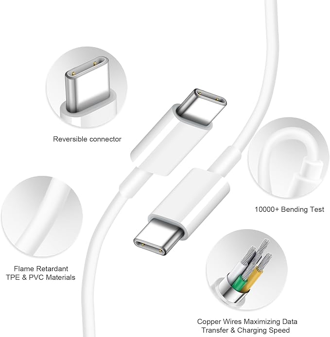 iPhone 17 16 15 Charger Fast Charging 3+3Pack 20W USB C Wall Charger with 6FT Fast Charging Cable Compatible with iPhone 17/17 Air/17 Pro/17 Pro Max/iPhone 16/15 Series, iPad Pro/AirPods