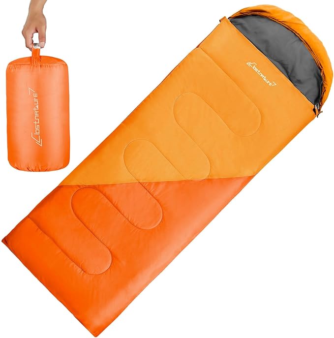 Clostnature Sleeping Bag for Adults and Kids - Lightweight Camping Sleeping Bag for Girls, Boys, Youths, Ultralight Backpacking Sleeping Bag for Cold Weather - Compression Sack Included(Left Zipper)