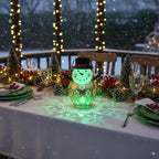 Snowman Christmas Decorations Solar Powered with LED Lights Outdoor Christmas Lanterns for Porch, Solar Snowman Lights Outdoor for Holiday Decor