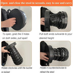 Camping Chairs,Camp Stool,Small Folding Stool,Upgraded Collapsible Stool,Portable Folding Stool,Retractable Seat or Foot Rest,Outdoor Fishing Hiking Gardening Travel BBQ-Max 400lbs (red)