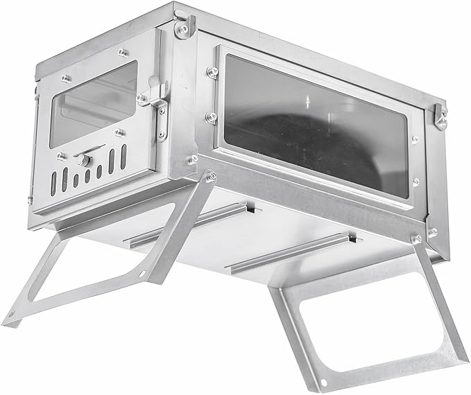 FIREHIKING Titanium Stove Portable Folding Tent Ta1 Stove Slide Mini for Camping Backpacking Hunting Cooking 3.4lb