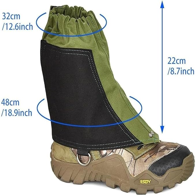 Waterproof Gators for Hiking Boots and Shoes Lightweight Adjustable Leg Gaiters for Men Women Gaiters for Hiking Snowshoeing