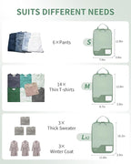 ECOHUB 4 Set /6 Set Packing Cubes for Travel Durable Suitcase Organizer Bags Set with Personalized Tag Various Sizes Travel Essentials Traveling Accessories for Luggage Machine Washable