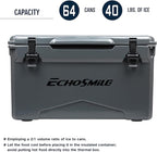 EchoSmile 25/30/35/40/60/75 Quart Rotomolded Cooler, Built to Stand up to The Rigors of The Journey