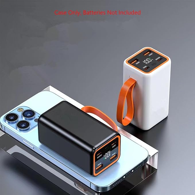 Charging Power Bank Case, PD22.5W 4 Slot Quick Charging Power Bank DIY Case Shell for 4x21700 Lithium Battery Accessories