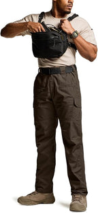 CQR Men's Tactical Pants, Water Resistant Ripstop Cargo Pants, Lightweight EDC Work Hiking Pants, Outdoor Apparel