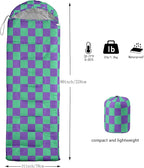 Sleeping Bags for Adults and Kids Backpacking Camping Sleeping Bags for Girls and Boys Lightweight Waterproof Cold/Warm Sleeping Bag for All Season