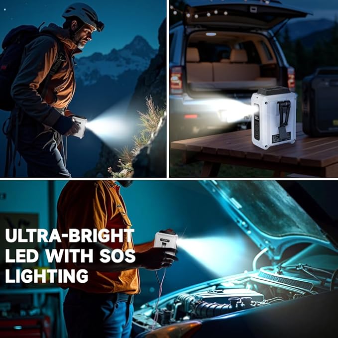 CAZOKASI Personal Waist Clip Fan Rechargeable Wearable Hand Free Wearable Cooler Fan for Traveling Working Outdoor Office (5000mAh / White)