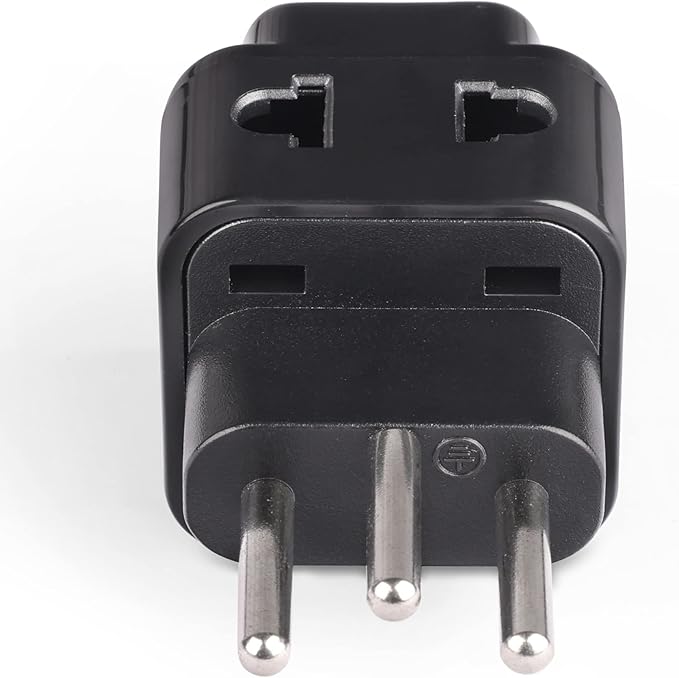 OREI USA to Switzerland Plug Adapter - Type J Adapter Compatible with Switzerland, Rwanda, Liechtenstein - 2 in 1 Swiss Plug Adapter - CE Certified - RoHS Compliant - 2 Pack - Black Color