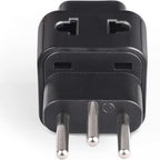 OREI USA to Switzerland Plug Adapter - Type J Adapter Compatible with Switzerland, Rwanda, Liechtenstein - 2 in 1 Swiss Plug Adapter - CE Certified - RoHS Compliant - 2 Pack - Black Color
