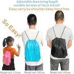 JohahaTim Drawstring Backpack Bulk 20 Pcs Draw String Bags DIY Gym Sports Traveling Yoga Cinch Bag Sackpack Drawstring (Black)