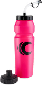 Cannon Sports 1 Liter Sports Water Bottle, BPA-Free, 34 Oz Capacity, Large Mouth, 2 lids (Straw and Squeeze), Great For Helmet Sports Such As Hockey, Lacrosse, Football, Boxing (Pink)