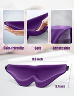 EVA BELLE Sleep Mask Women Men, Comfy Blackout Eye Mask for Deep Sleep, 3D Memory Foam Sleeping Mask, Silk Sleep Eye Cover, Cute Funny Eyeshade Covers, Adjustable Elastic Strap & Soft Breathable