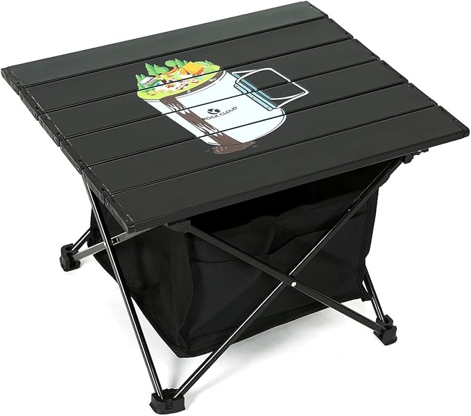 ROCK CLOUD Portable Camping Table Ultralight Aluminum Camp Table with Storage Bag Folding Beach Table for Camping Hiking Backpacking Outdoor Picnic, Limited Edition Tabletop