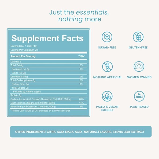 LIDO Tropical Punch Electrolyte Powder Packets — Clean, Zero-Sugar Hydration Drink Mix with Balanced Sodium for Fast Replenishment — Vegan, Paleo & Fasting Friendly — 28 Sticks