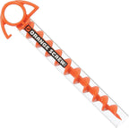 Ultimate Ground Anchors: Heavy Duty Screw-in Tent Stakes for High Wind, Sand, Canopies, and Camping - Made in USA, Included T-Grip Tool - (Small, Single Pack, Orange)