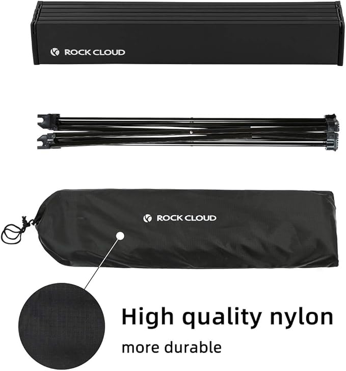 ROCK CLOUD Portable Camping Table Ultralight Aluminum Camp Table Folding Beach Table for Camping Hiking Backpacking Outdoor Picnic, Size M