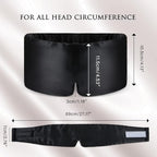 Mulberry Silk Sleep Mask – 100% Silk Sleep Masks for Women, Anti-Wrinkle, Light Blocking Eye Cover, Adjustable for Travel & Beauty(Black)